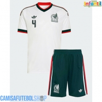 Camisa de time de futebol México Edson Alvarez #4 Replicas 2º Equipamento Infantil Mundo 2026 Manga Curta (+ Calças curtas)